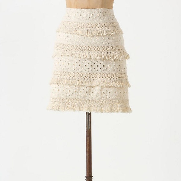 Anthropologie Dresses & Skirts - Anthropologie HD in Paris Tiered Fringe Skirt